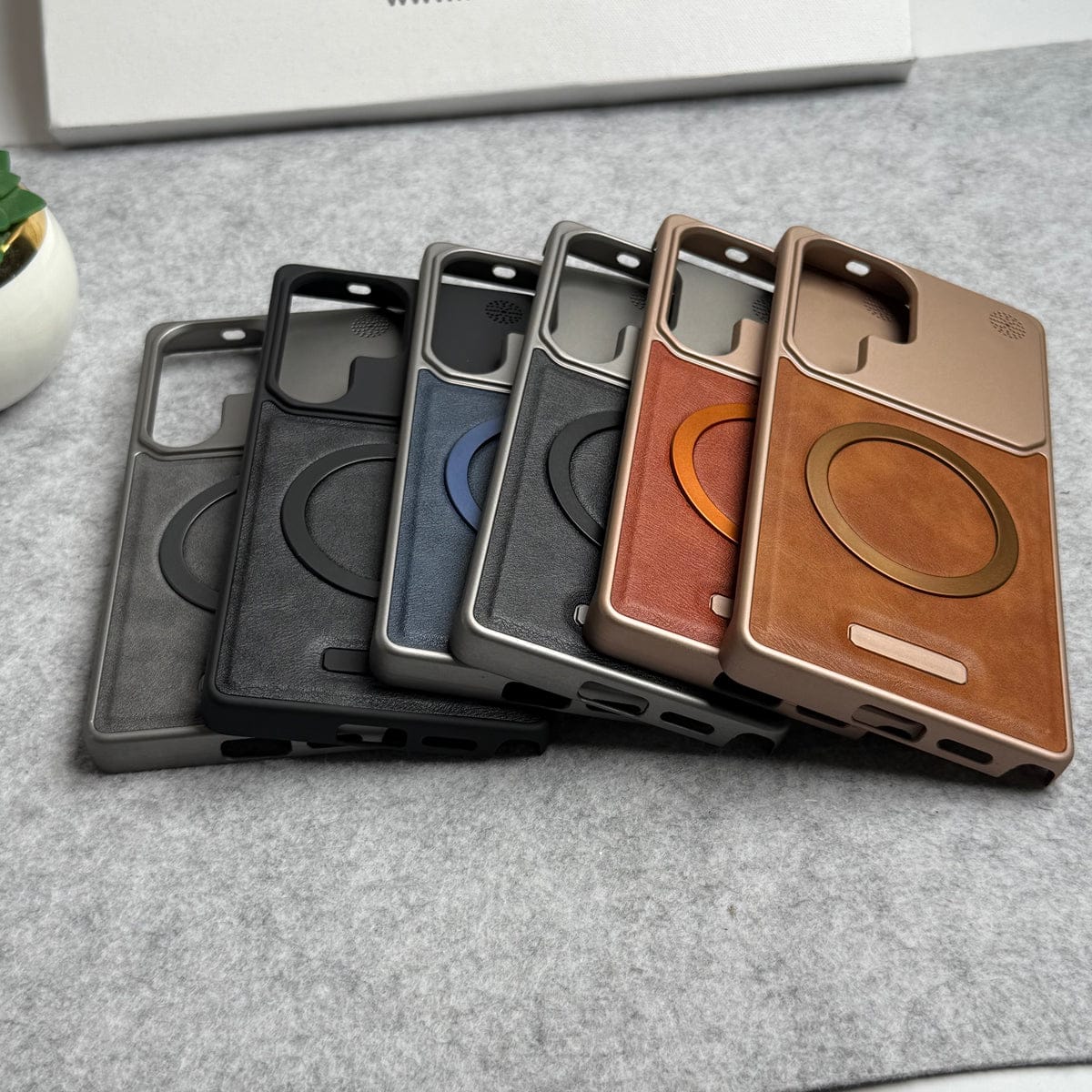 Galaxy S24 Ultra Cover Frameless PU Leather Case