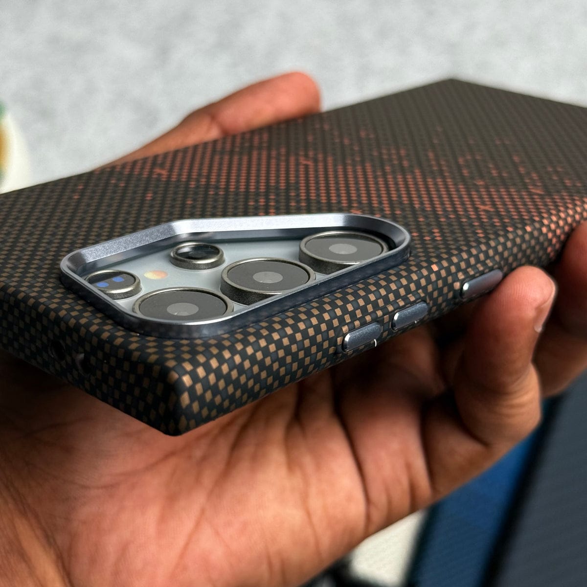 Samsung Galaxy S24 Ultra Carbon Fiber Texture Aramid Design Hard Pc MagSafe Case Cover