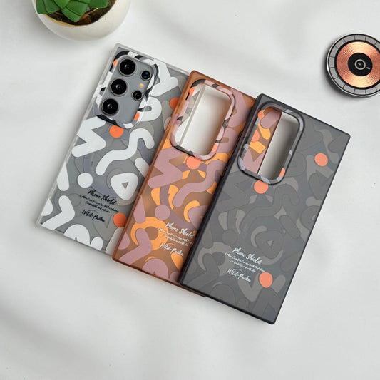 Samsung Galaxy S24 Ultra Geometric Graffiti Shockproof MagSafe Case Cover
