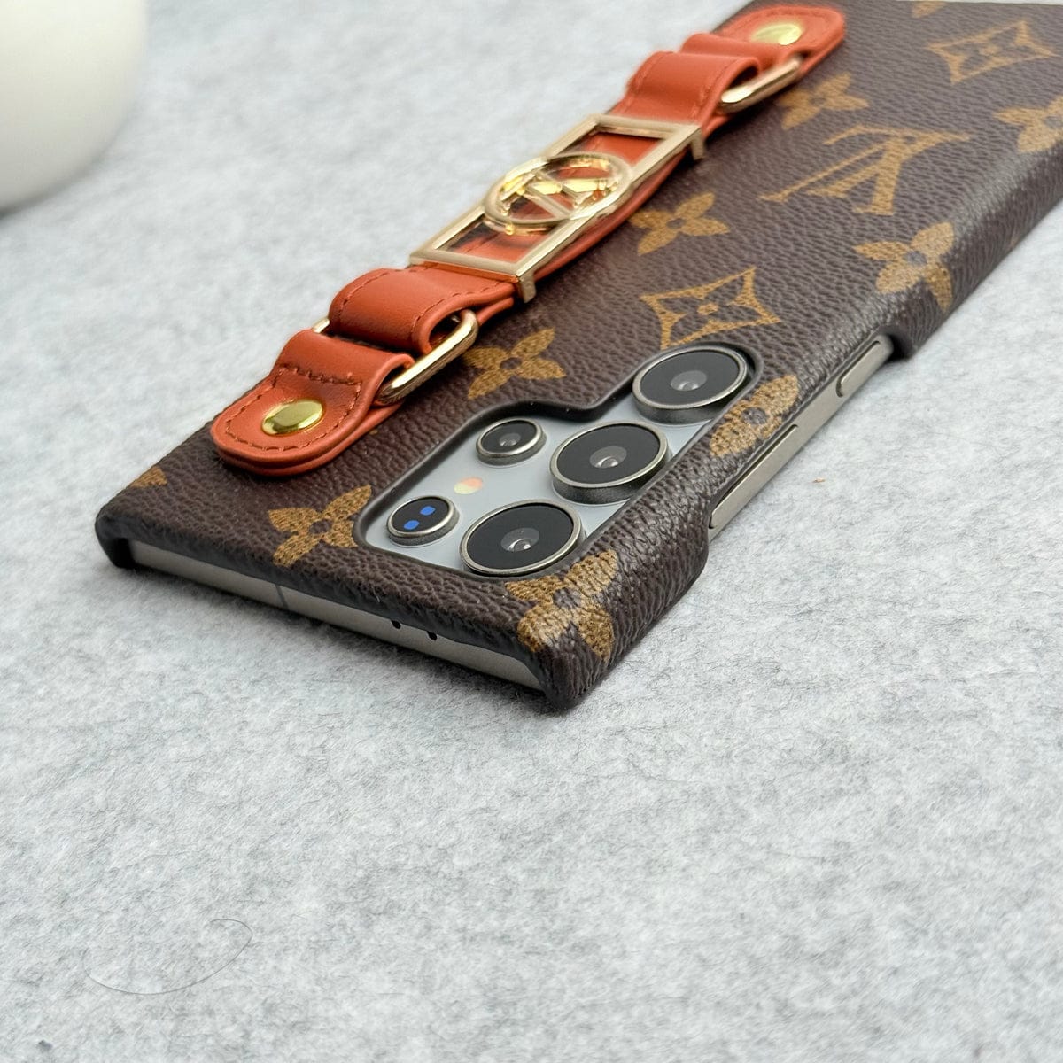 Samsung Galaxy S24 Ultra Luxury Brand Strap Holder Cover