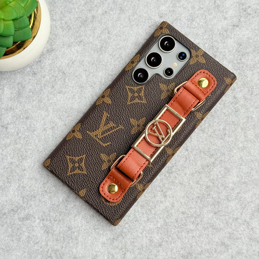 Samsung Galaxy S24 Ultra Luxury Brand Strap Holder Cover