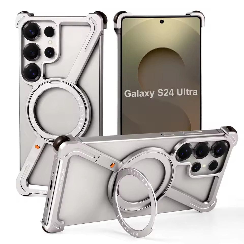 Samsung Galaxy S24 Ultra Z Shape Aluminum Metal Rotating Kickstand Frameless Design