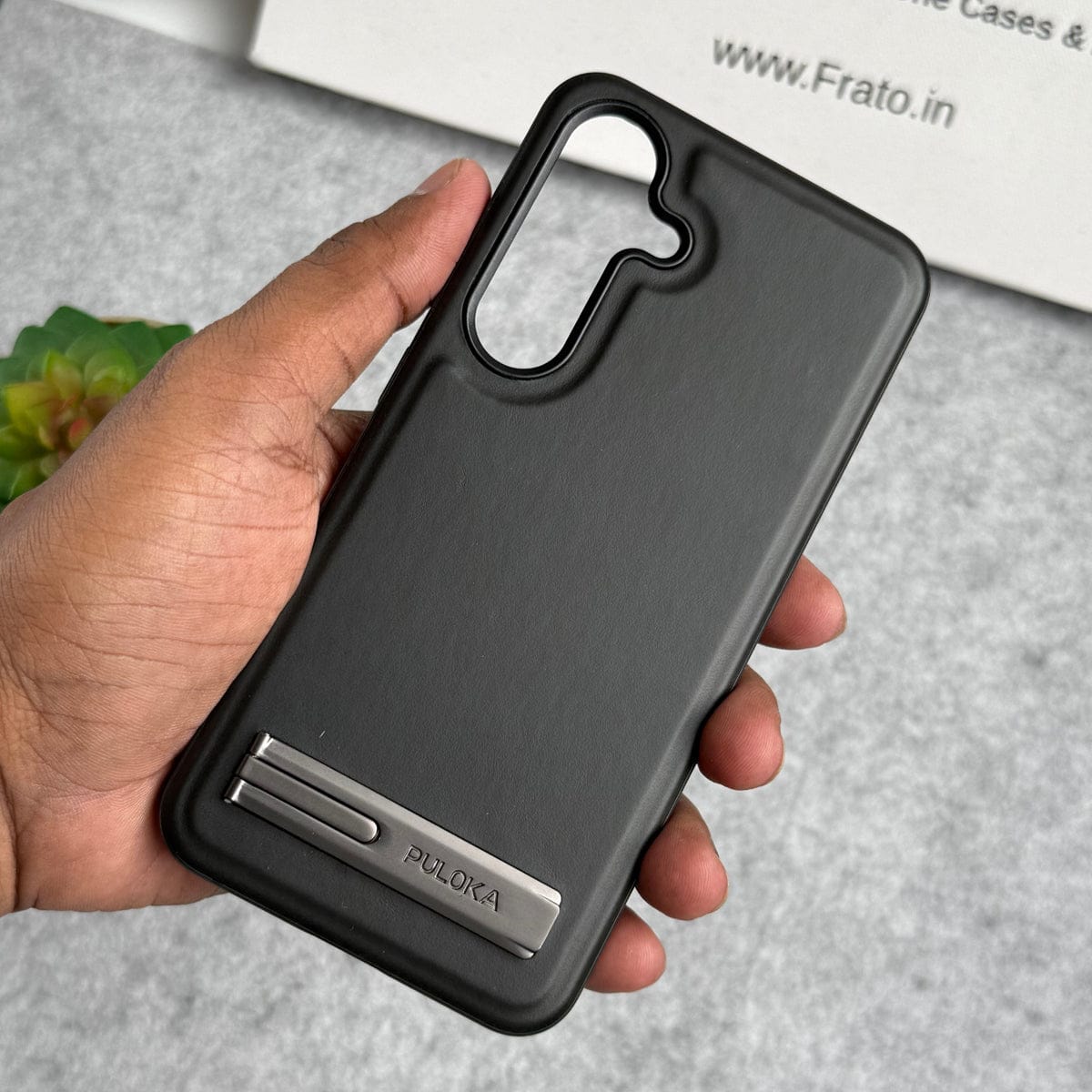 Samsung Galaxy S25FE Full PU Leather Inbuilt Stand Case Cover