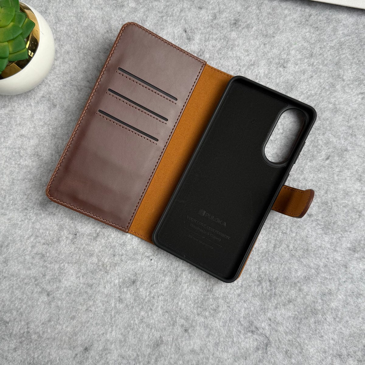 Samsung Galaxy S25 Edge Leather Flip 2 in 1 Detachable Front and Back Wallet Case Cover