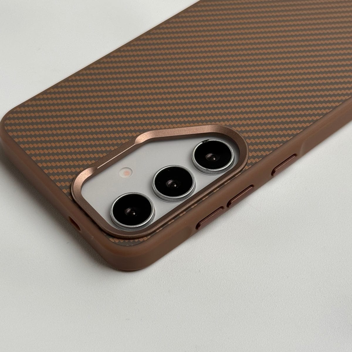 Samsung Galaxy S24 Carbon Fiber Design Metal camera Bump Case