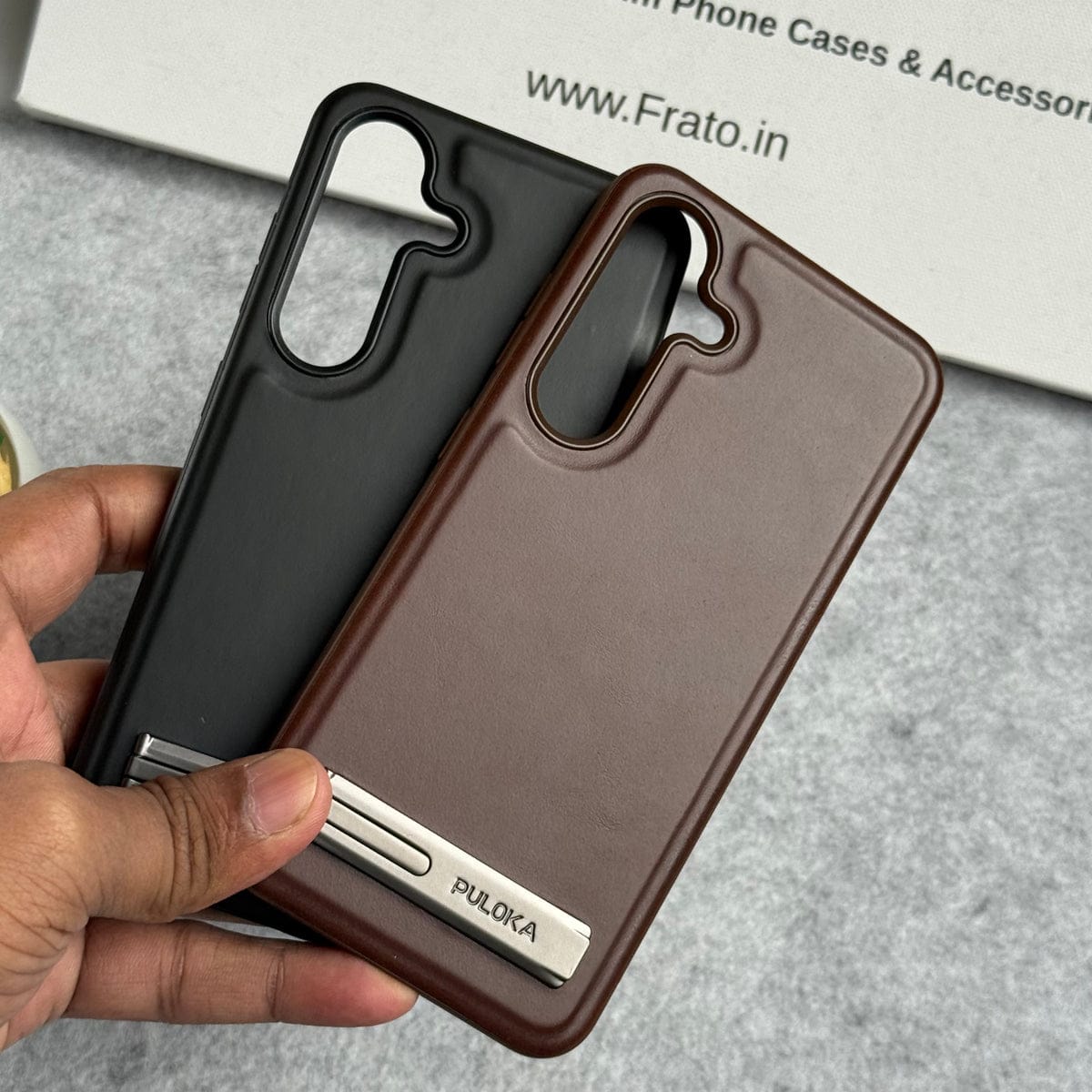 Samsung Galaxy S25FE Full PU Leather Inbuilt Stand Case Cover