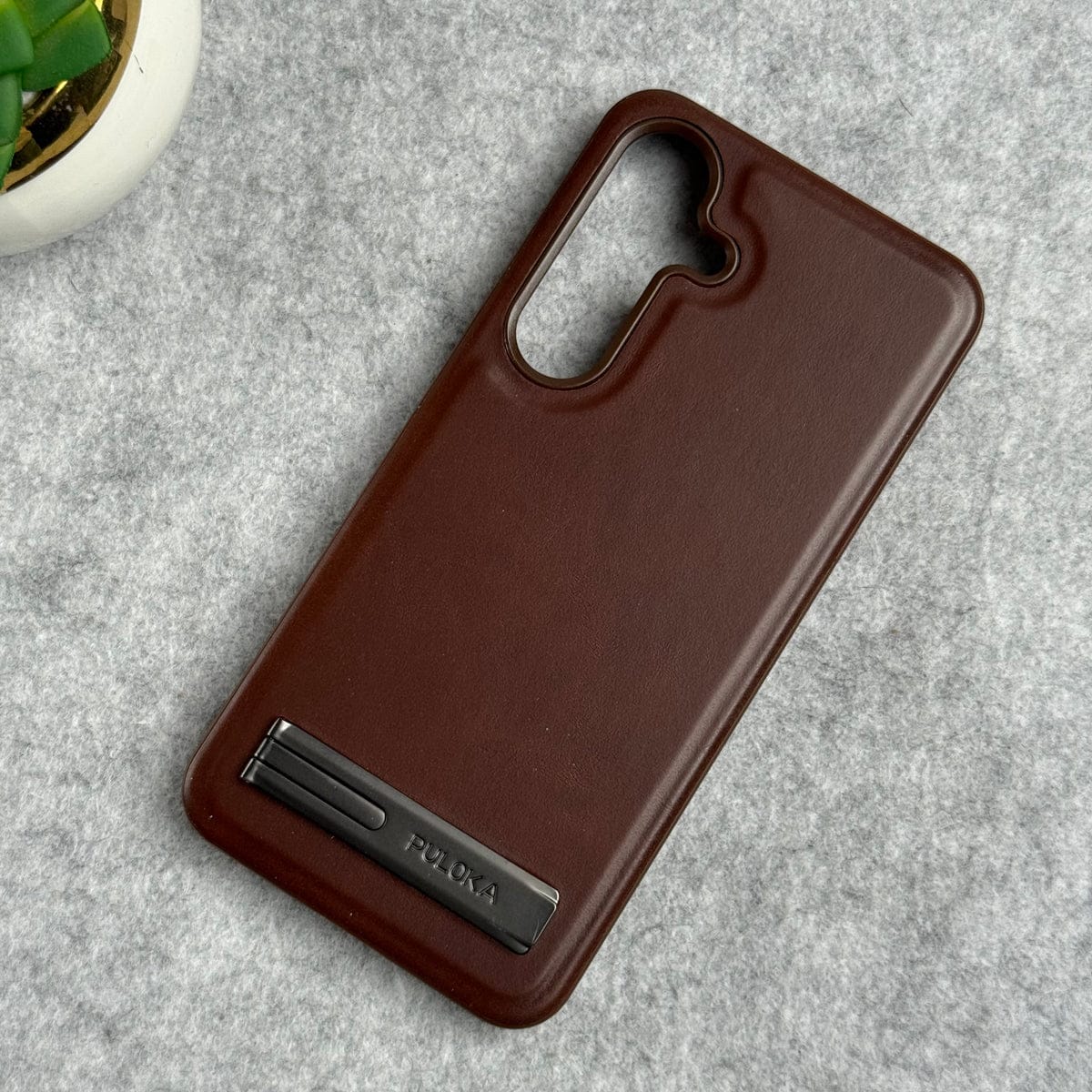 Samsung Galaxy S25FE Full PU Leather Inbuilt Stand Case Cover