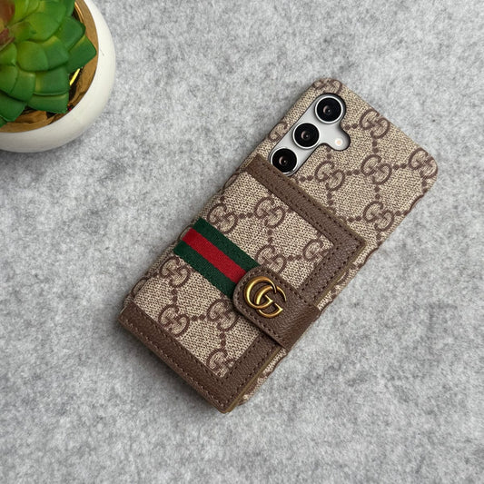 Samsung Galaxy S23 FE Luxury Brand GG Wallet Case Cover