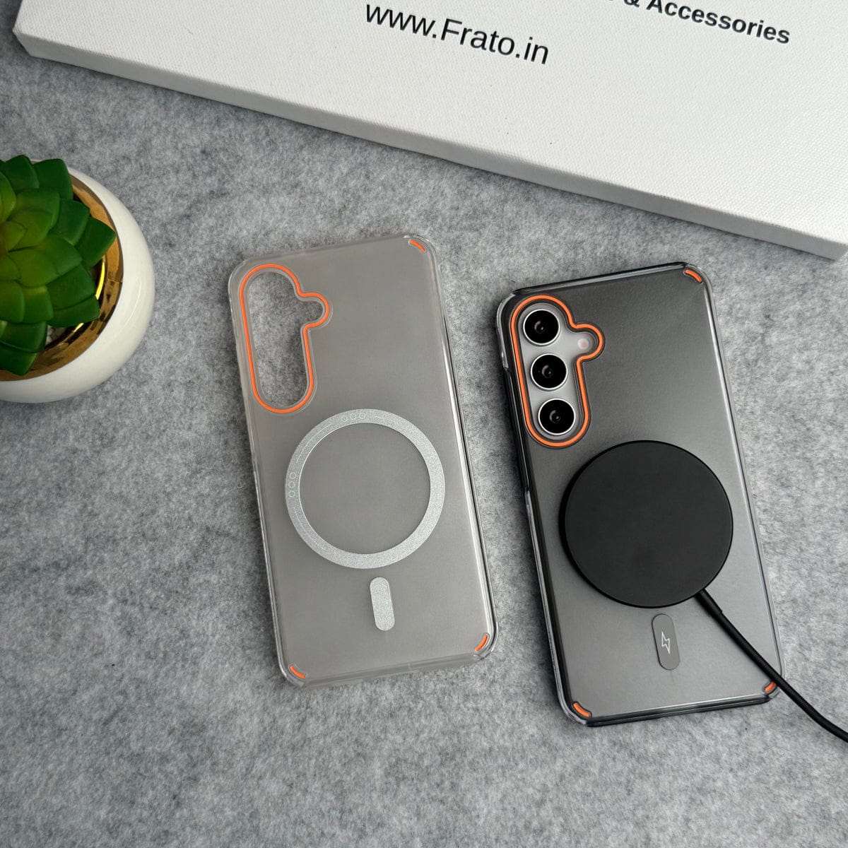 Samsung Galaxy S24 Metallic Shine Armor Double Layer MagSafe Cover