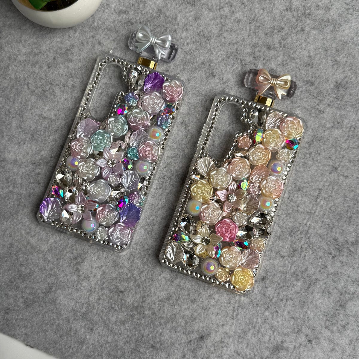 Samsung Galaxy S25 Perfume Rhinestone Diamond Design Sling Girly Cover