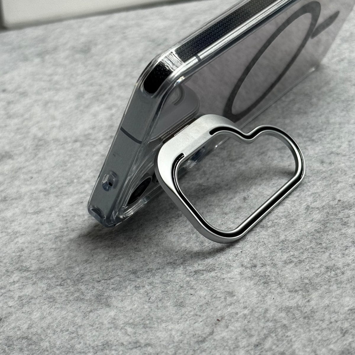 Samsung Galaxy S25 Transparent MagSafe Cover With Metal Camera Bump Kick Stand