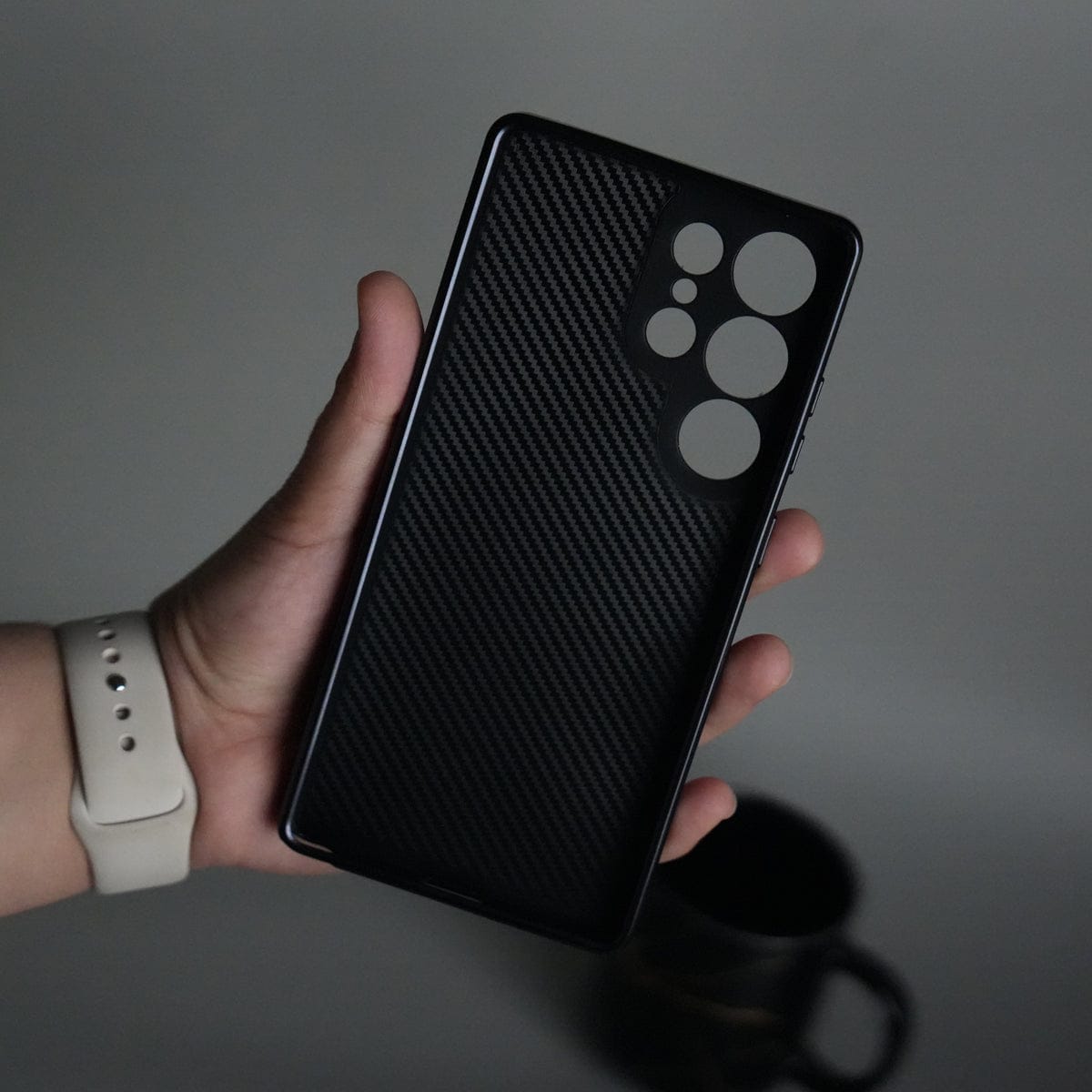 Galaxy S25 Ultra Carbon Design Mag Ring Case Slim Protective Cover