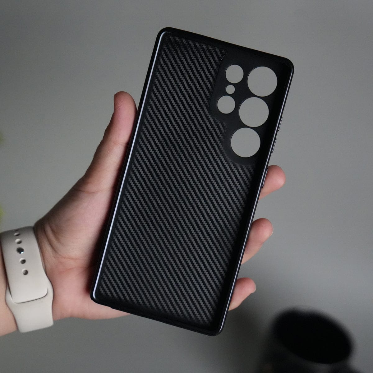 Galaxy S25 Ultra Carbon Design Mag Ring Case Slim Protective Cover