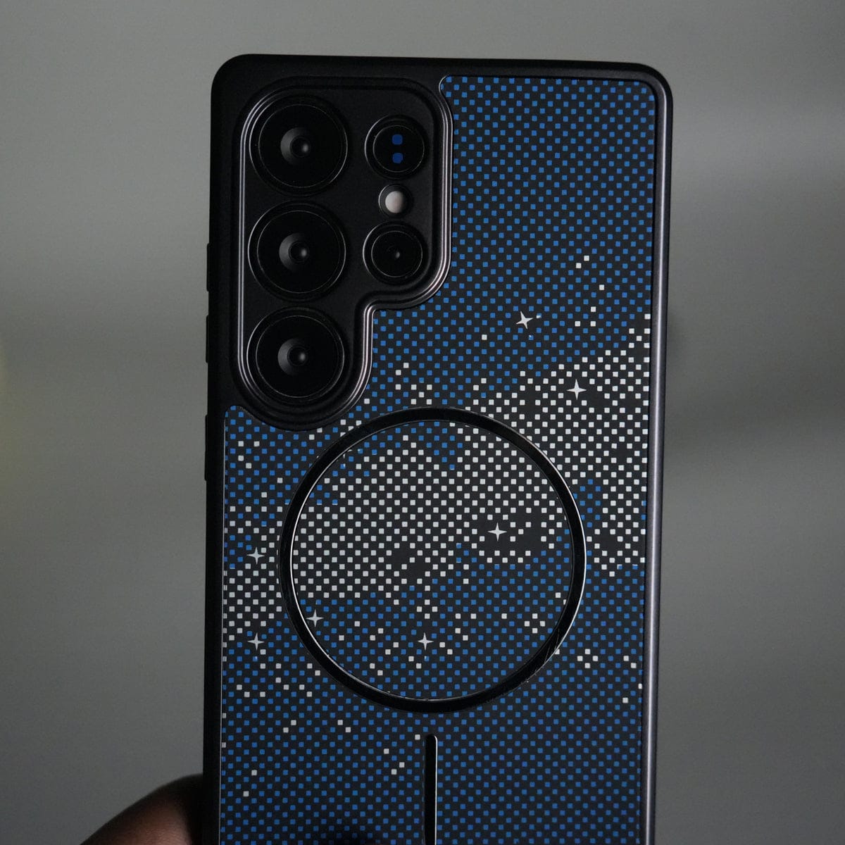Galaxy S25 Ultra Carbon Design Mag Ring Case Slim Protective Cover
