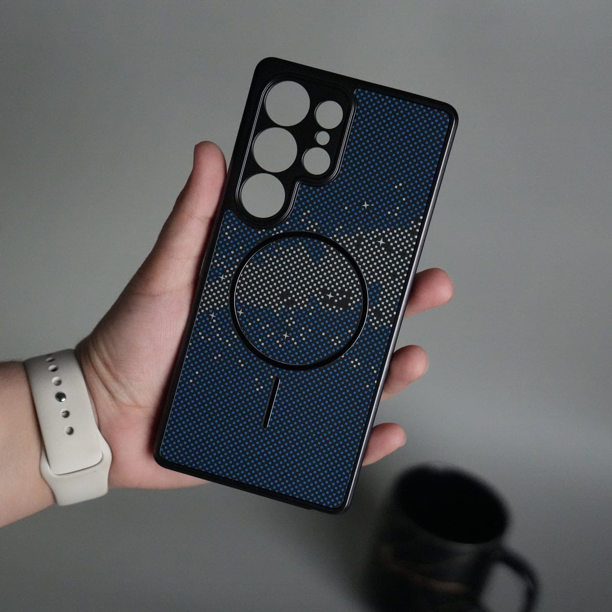 Galaxy S25 Ultra Carbon Design Mag Ring Case Slim Protective Cover