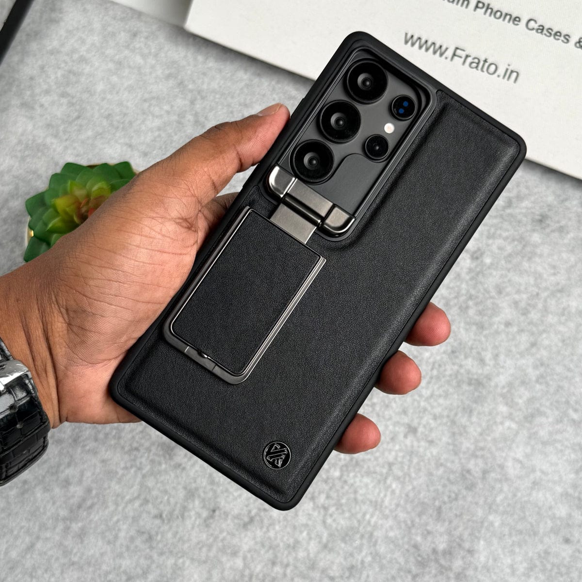 Samsung Galaxy Ultra Series Metal Camera Cap with Stand Cover