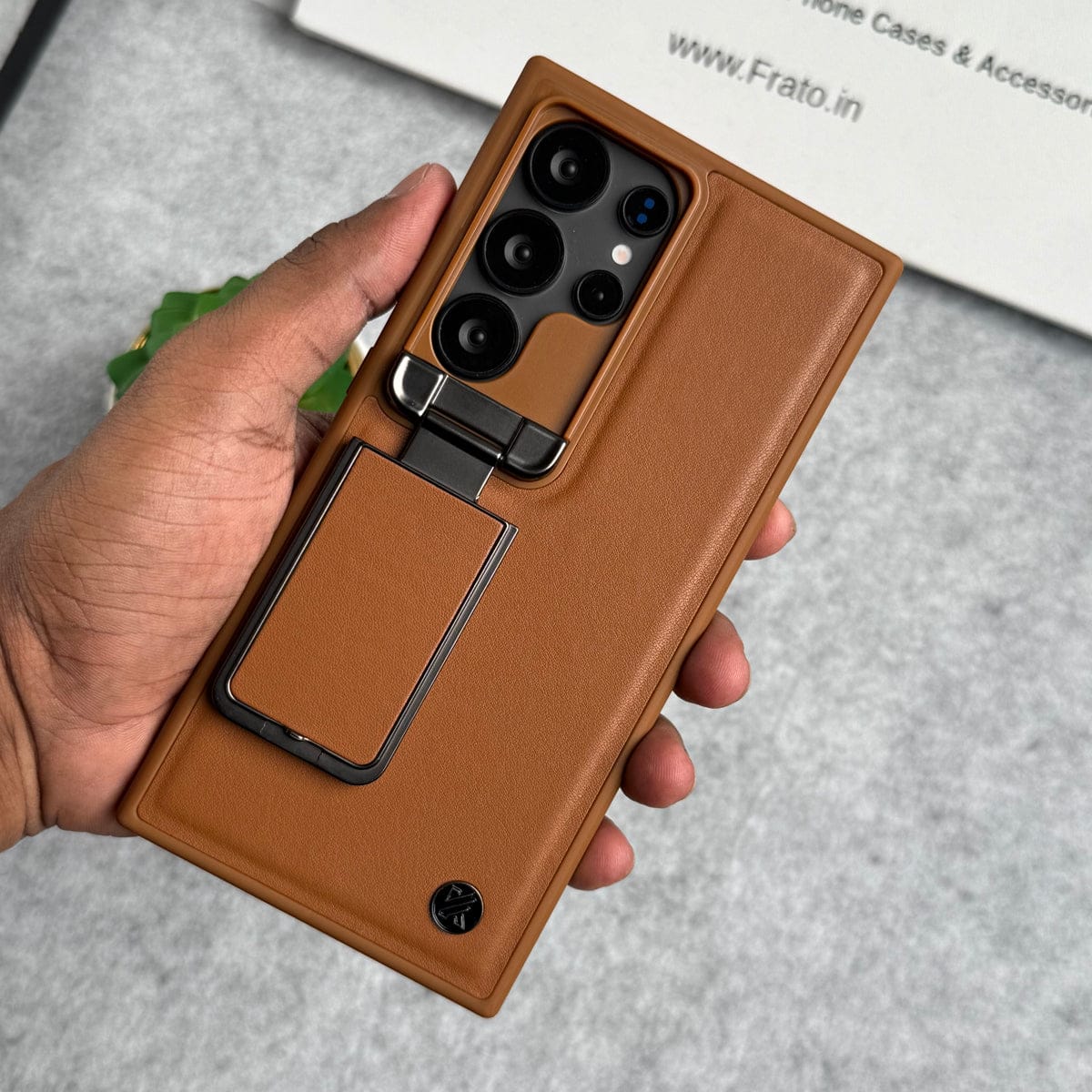 Samsung Galaxy Ultra Series Metal Camera Cap with Stand Cover