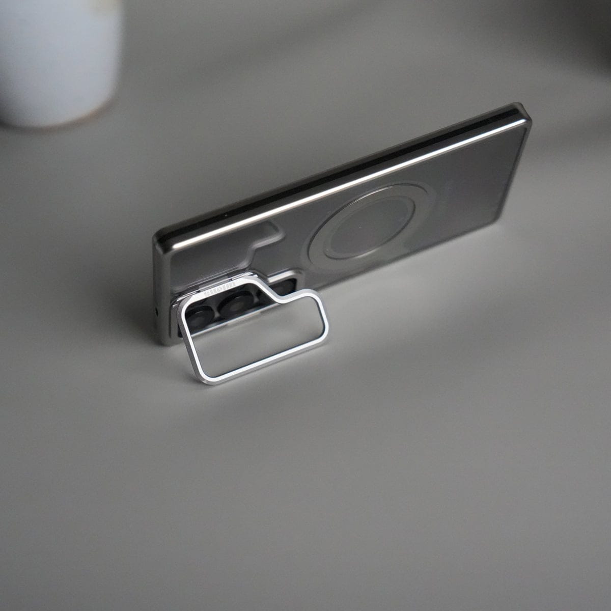 Galaxy S25 Ultra Metal Camera Kickstand Case | Clear Shockproof Cover with Magnetic Ring
