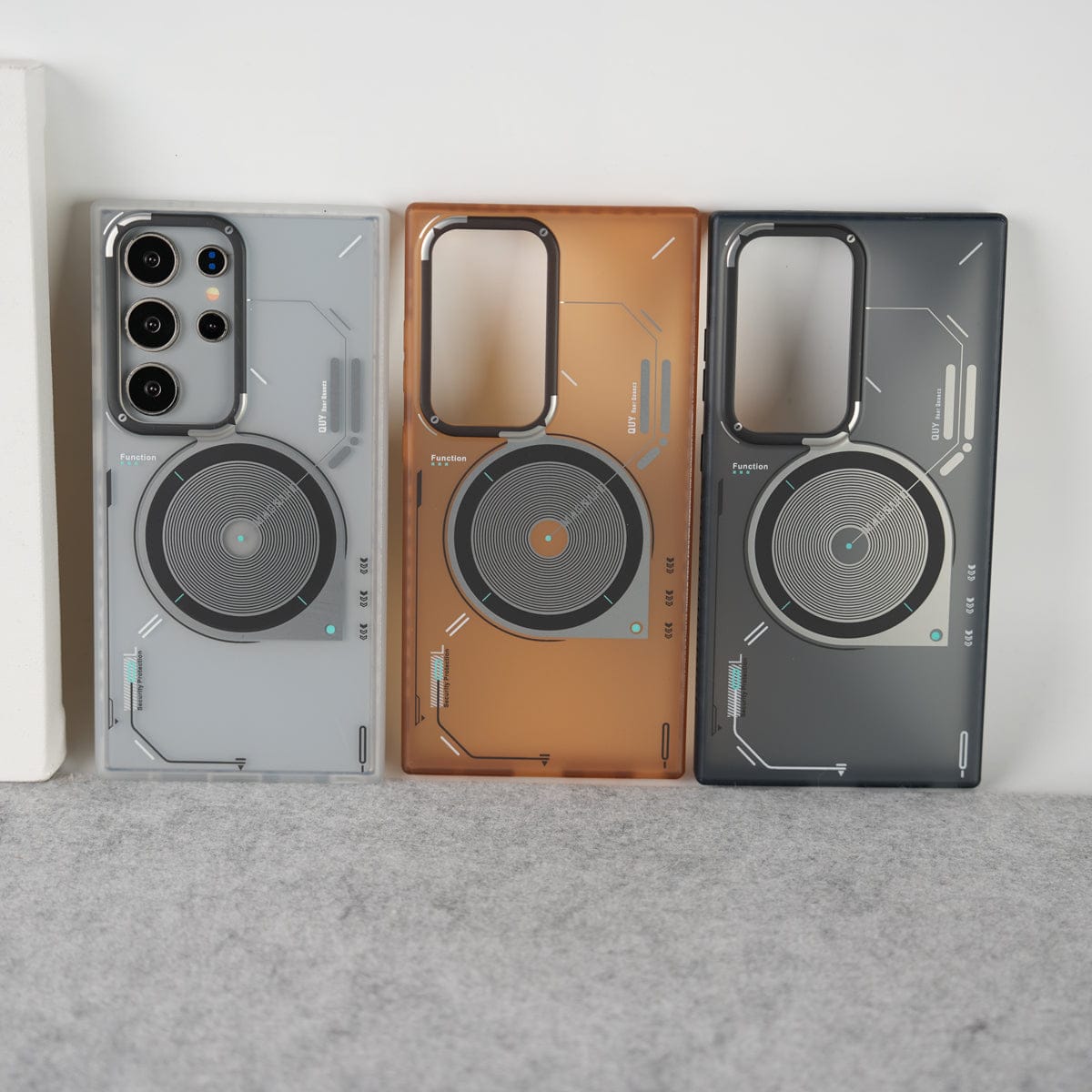 Galaxy S24 Ultra Matte Futuristic Design Magnetic MagSafe Charging Case