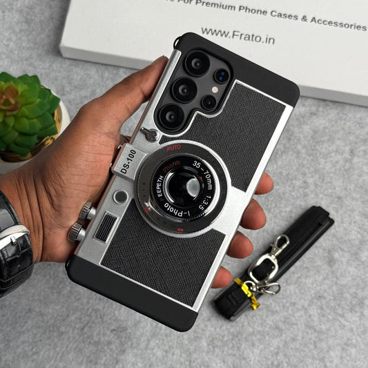 Samsung Galaxy S26 Ultra 3D Retro Vintage Camera Case Cover
