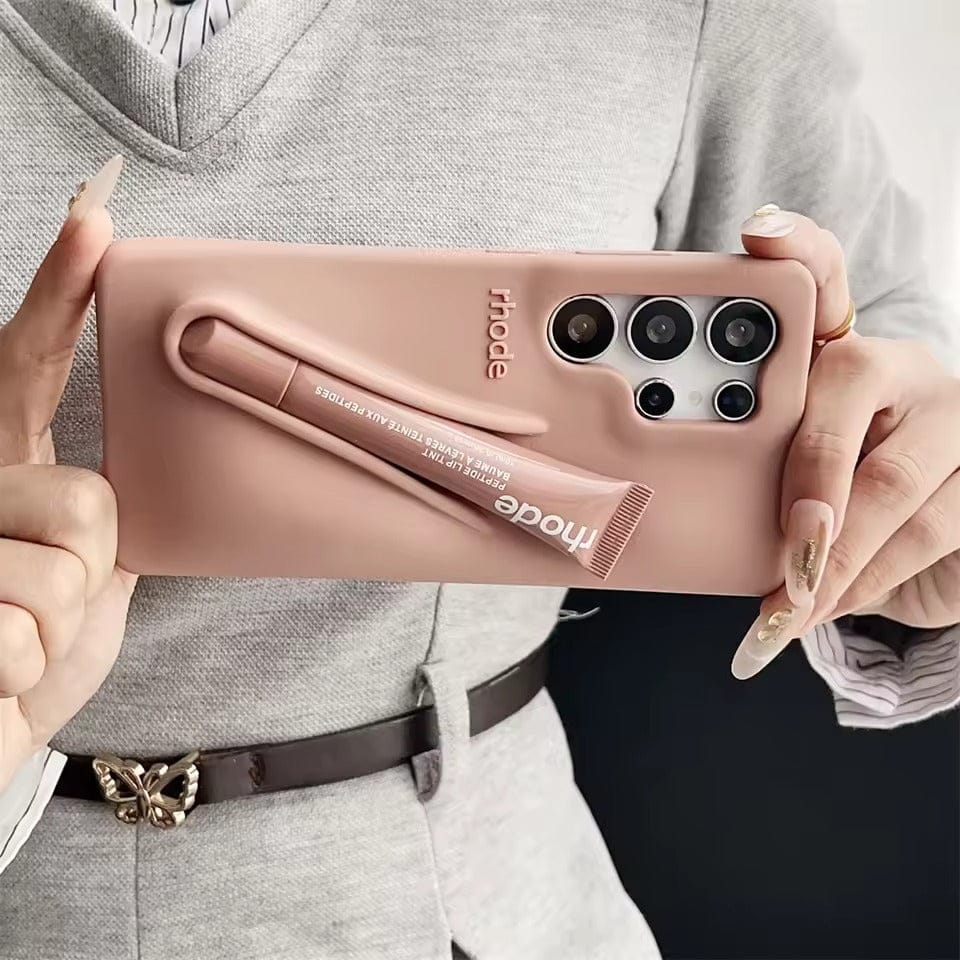 Samsung Galaxy S25 Ultra Luxury Silicone Lip Gloss Holder Phone Case
