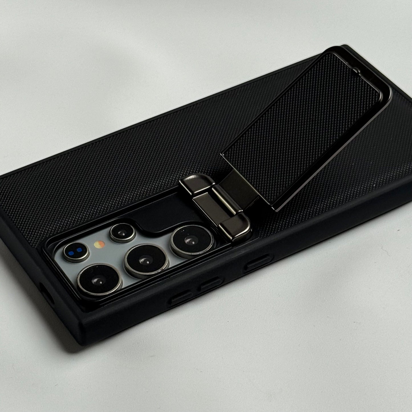 Samsung Galaxy S24 Ultra Metal Camera Cap Stand Case Cover