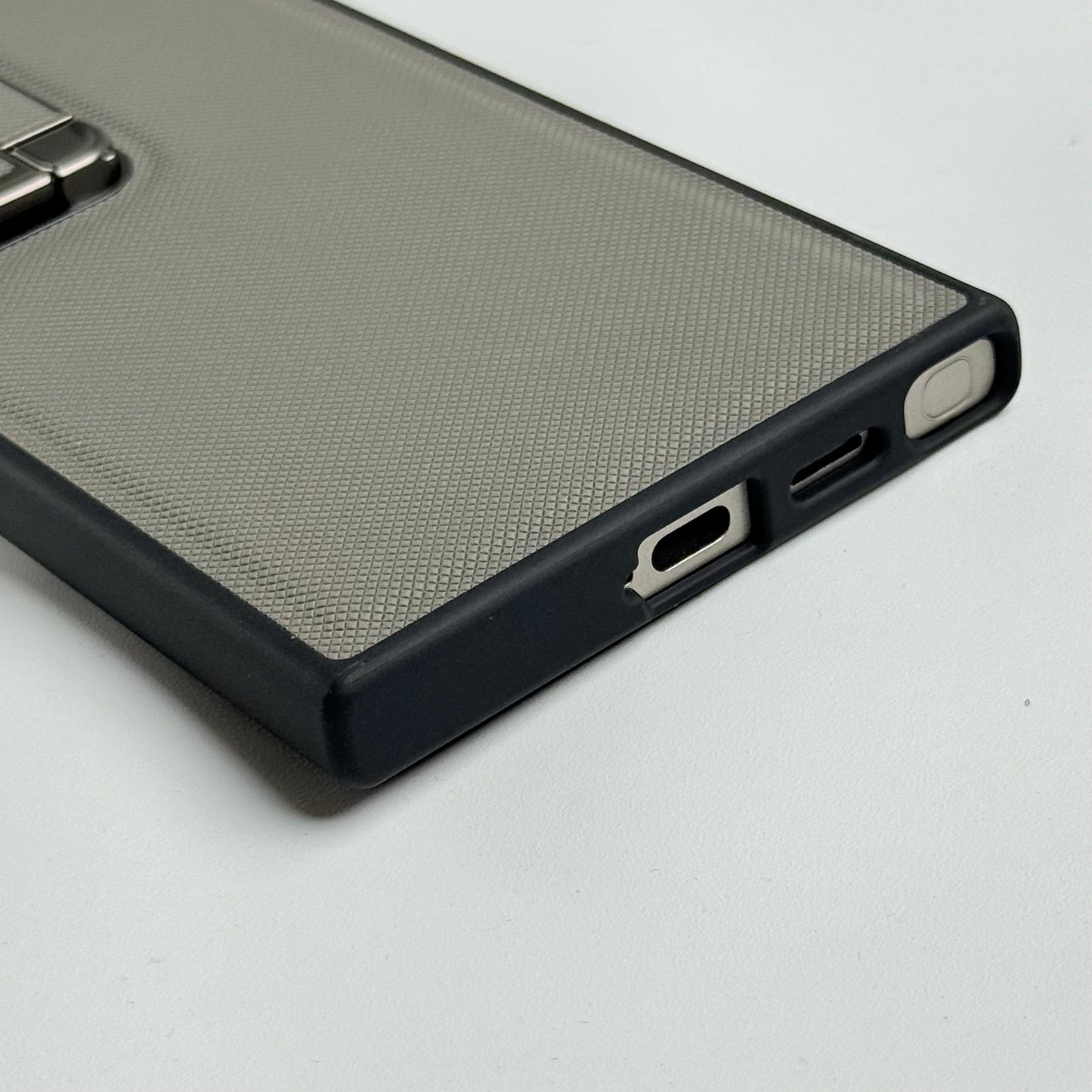 Samsung Galaxy S24 Ultra Metal Camera Cap Stand Case Cover