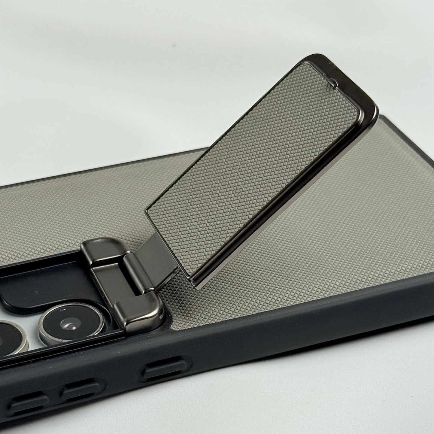 Samsung Galaxy S24 Ultra Metal Camera Cap Stand Case Cover