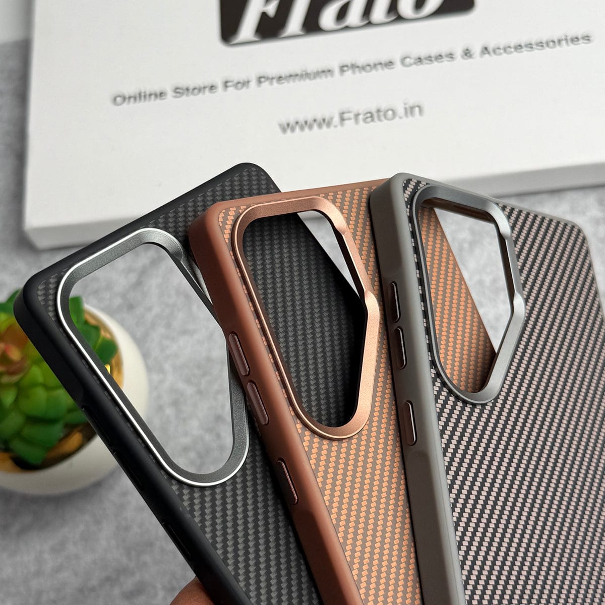 Samsung Galaxy S25 Ultra Metal Camera Ring Carbon Fiber Design MagSafe Cover