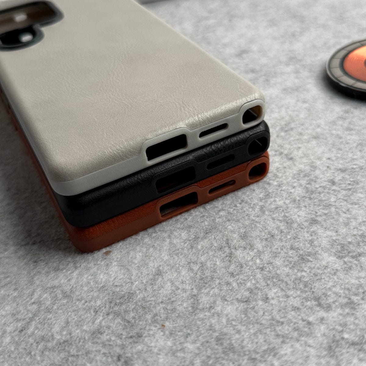 Samsung Galaxy S23 Ultra Texture Leather Camera Bumper MagSafe Cover