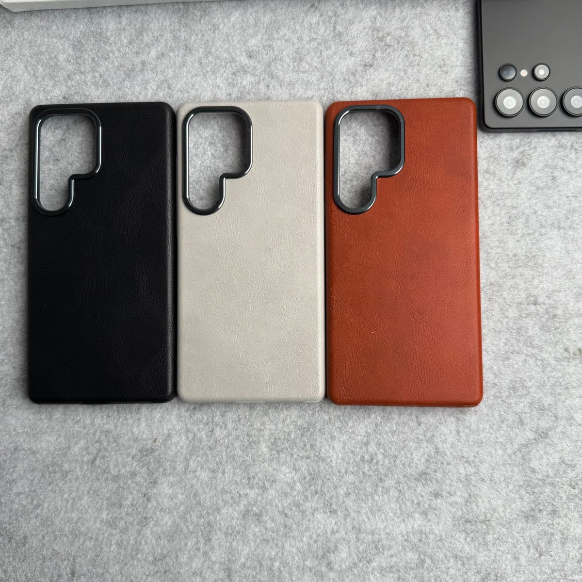 Samsung Galaxy S24 Ultra Texture Leather Camera Bumper MagSafe Cover