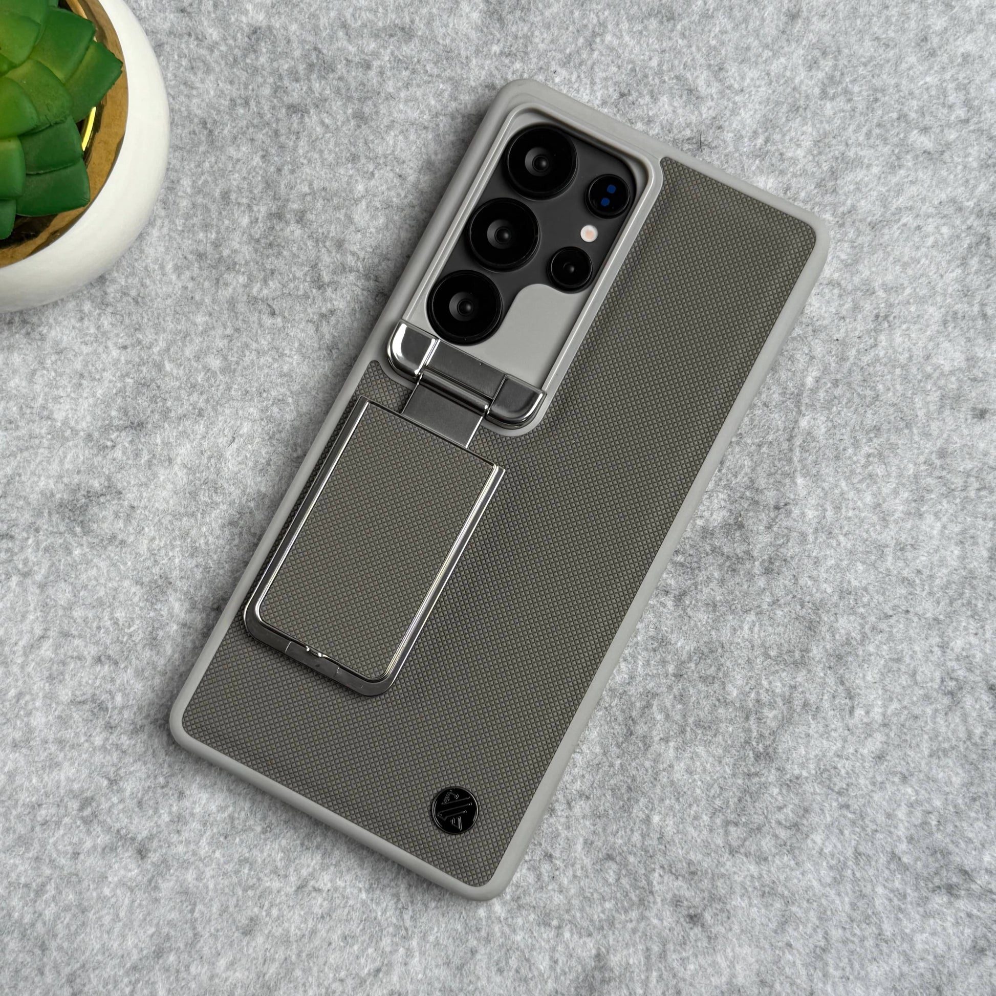 Samsung Galaxy Ultra Series Metal Camera Cap with Stand Cover
