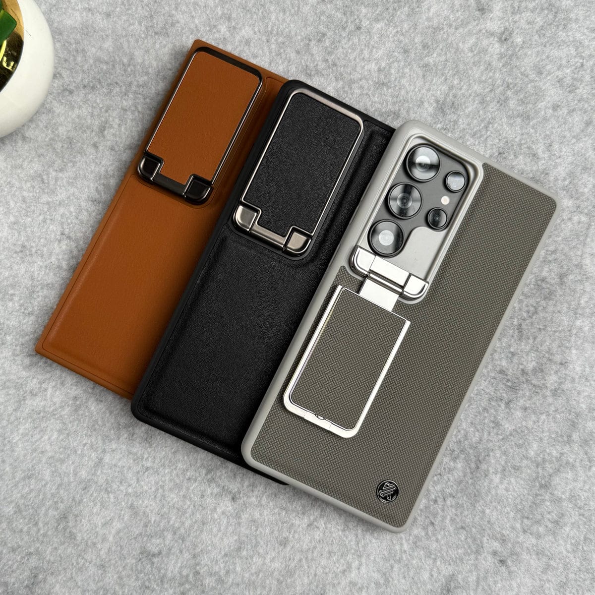 Samsung Galaxy Ultra Series Metal Camera Cap with Stand Cover