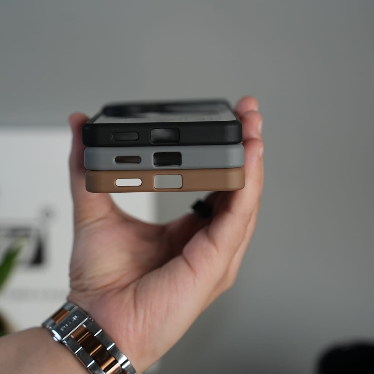 Galaxy S26 Transparent MagSafe Geometric Rubber Case