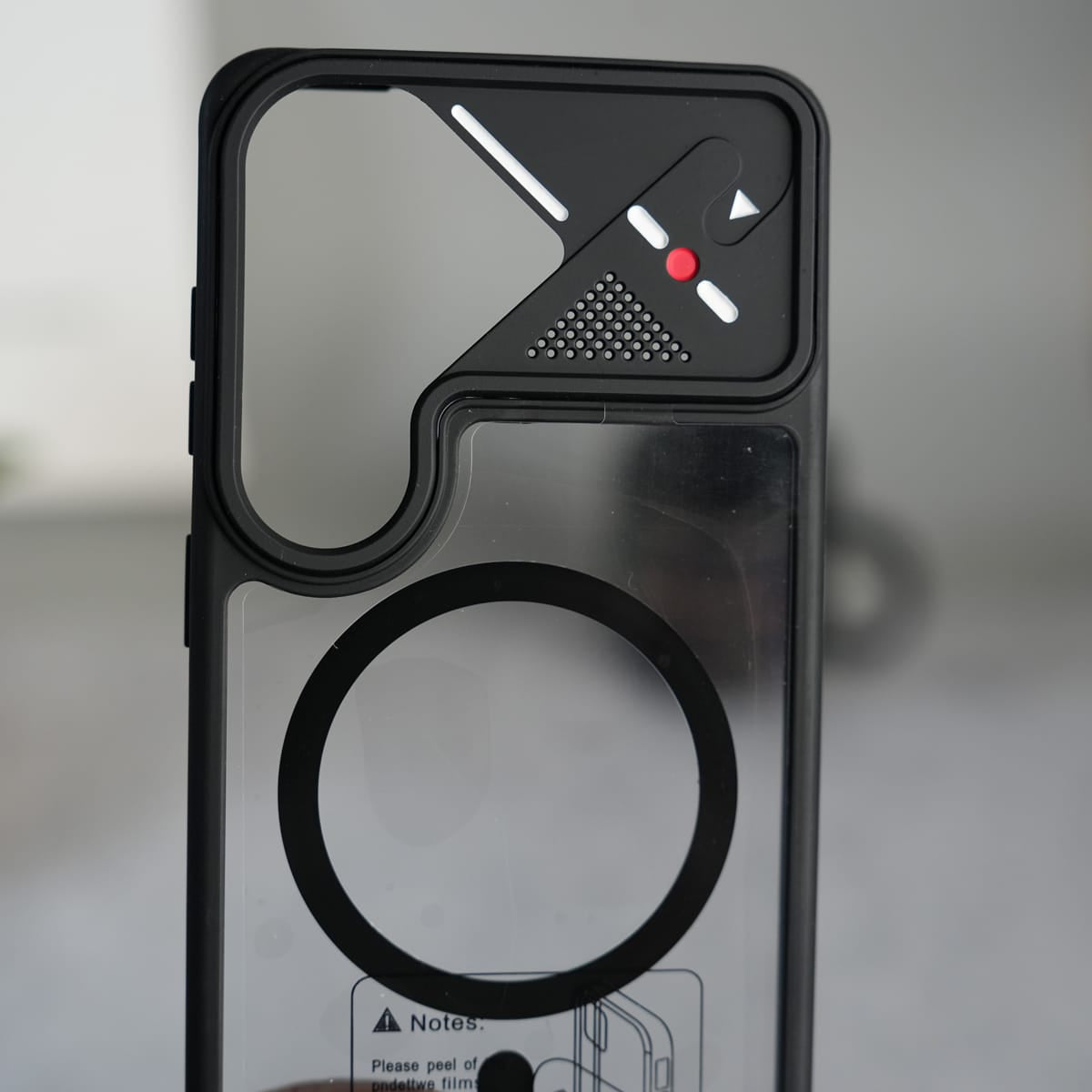 Galaxy S26 Transparent MagSafe Geometric Rubber Case