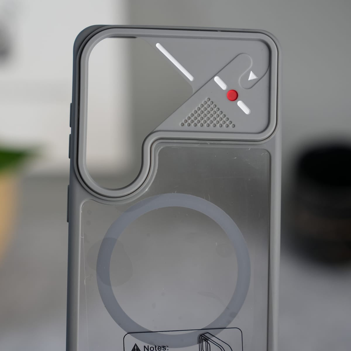 Galaxy S26 Transparent MagSafe Geometric Rubber Case