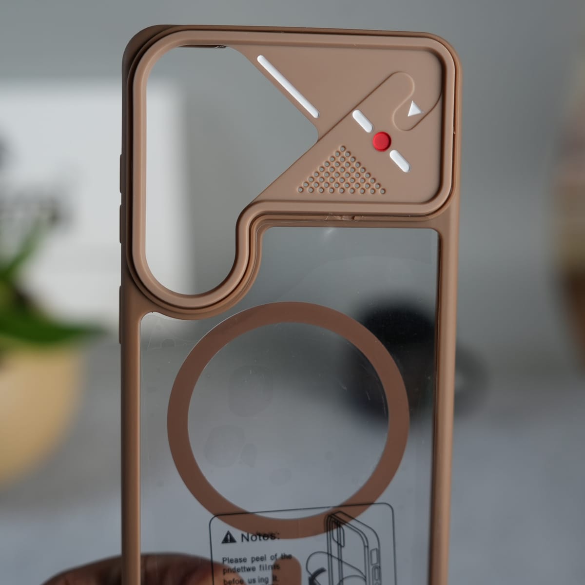 Galaxy S26 Transparent MagSafe Geometric Rubber Case