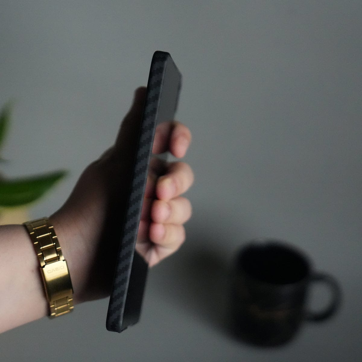 Galaxy S26 Ultra Carbon Fiber Slim Case | Ultra-Thin Magnetic Charging Ring Cover