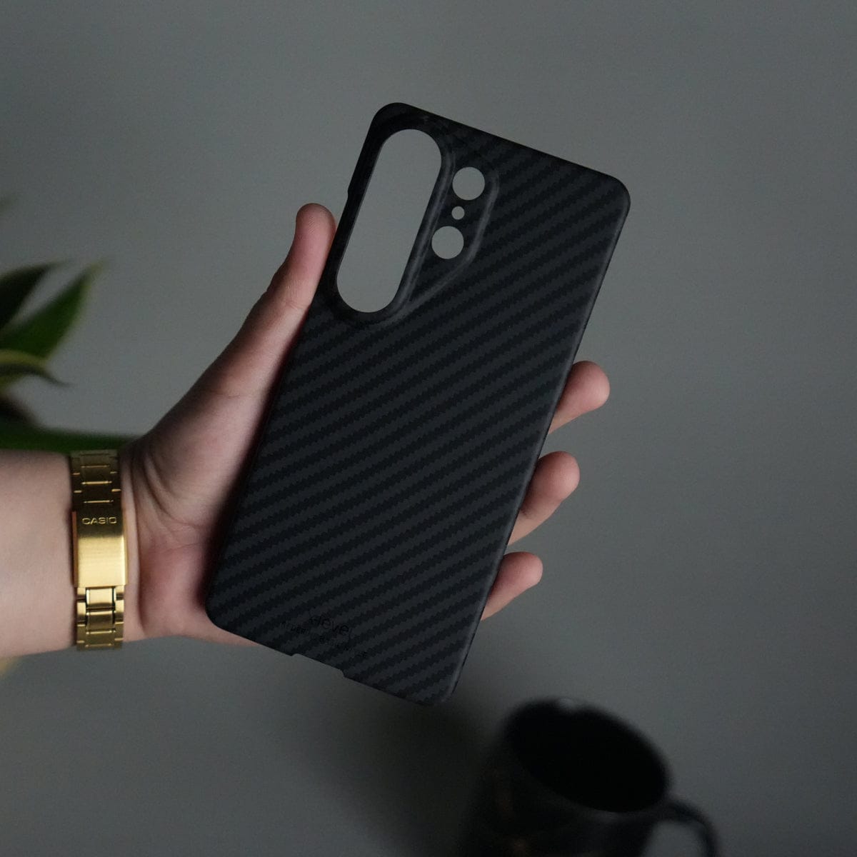 Galaxy S26 Ultra Carbon Fiber Slim Case | Ultra-Thin Magnetic Charging Ring Cover