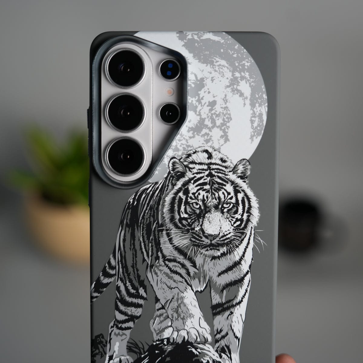 Galaxy S26 Ultra Carbon Fiber Texture Design Hard Pc MagSafe Case Cover GrayTiger Design