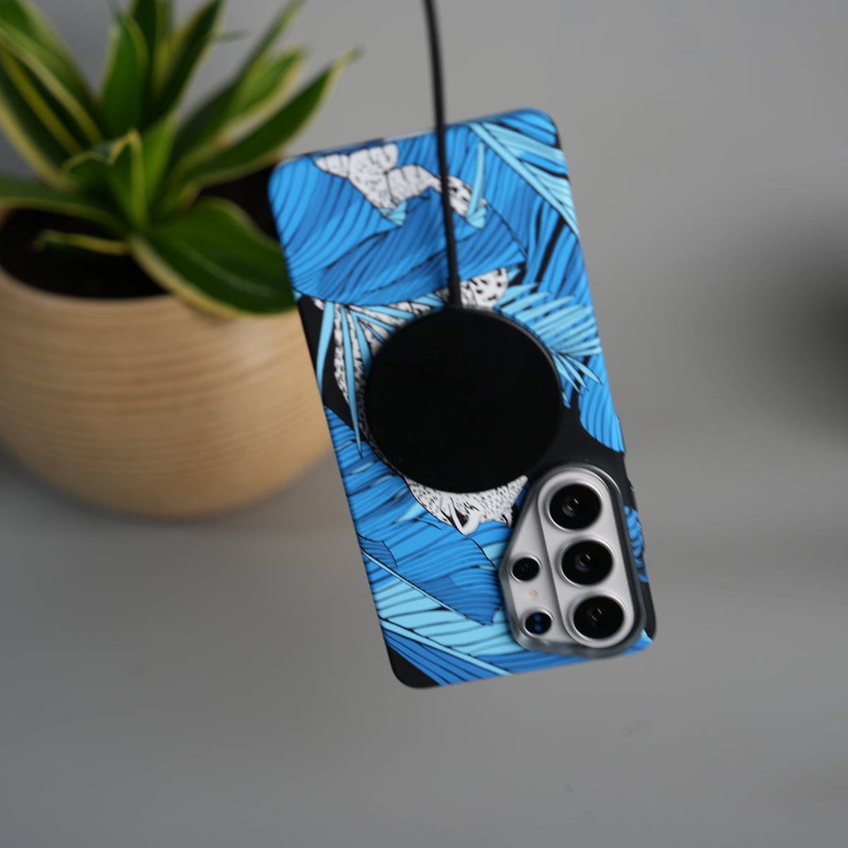 Galaxy S26 Ultra Carbon Fiber Texture Design Hard Pc MagSafe Case Cover Ocean Leaf Leopard Design