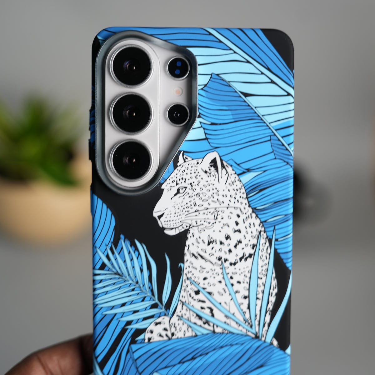 Galaxy S26 Ultra Carbon Fiber Texture Design Hard Pc MagSafe Case Cover Ocean Leaf Leopard Design