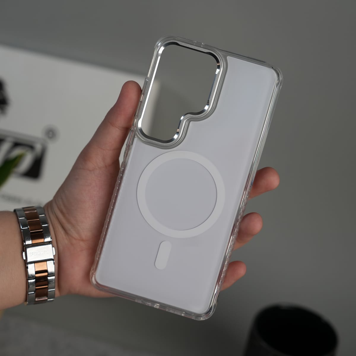 Galaxy S26 Ultra Clean MagSafe Shockproof Metal Camera Bump Protective Case