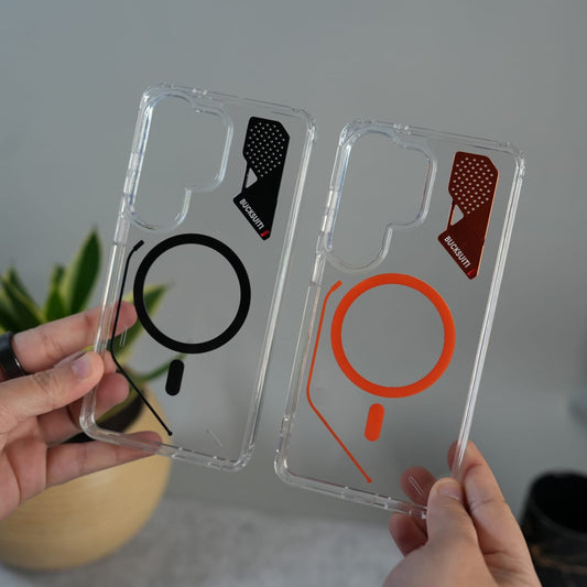 Galaxy S26 Ultra Clear MagSafe Case | Transparent Cover with Metal Grille Design