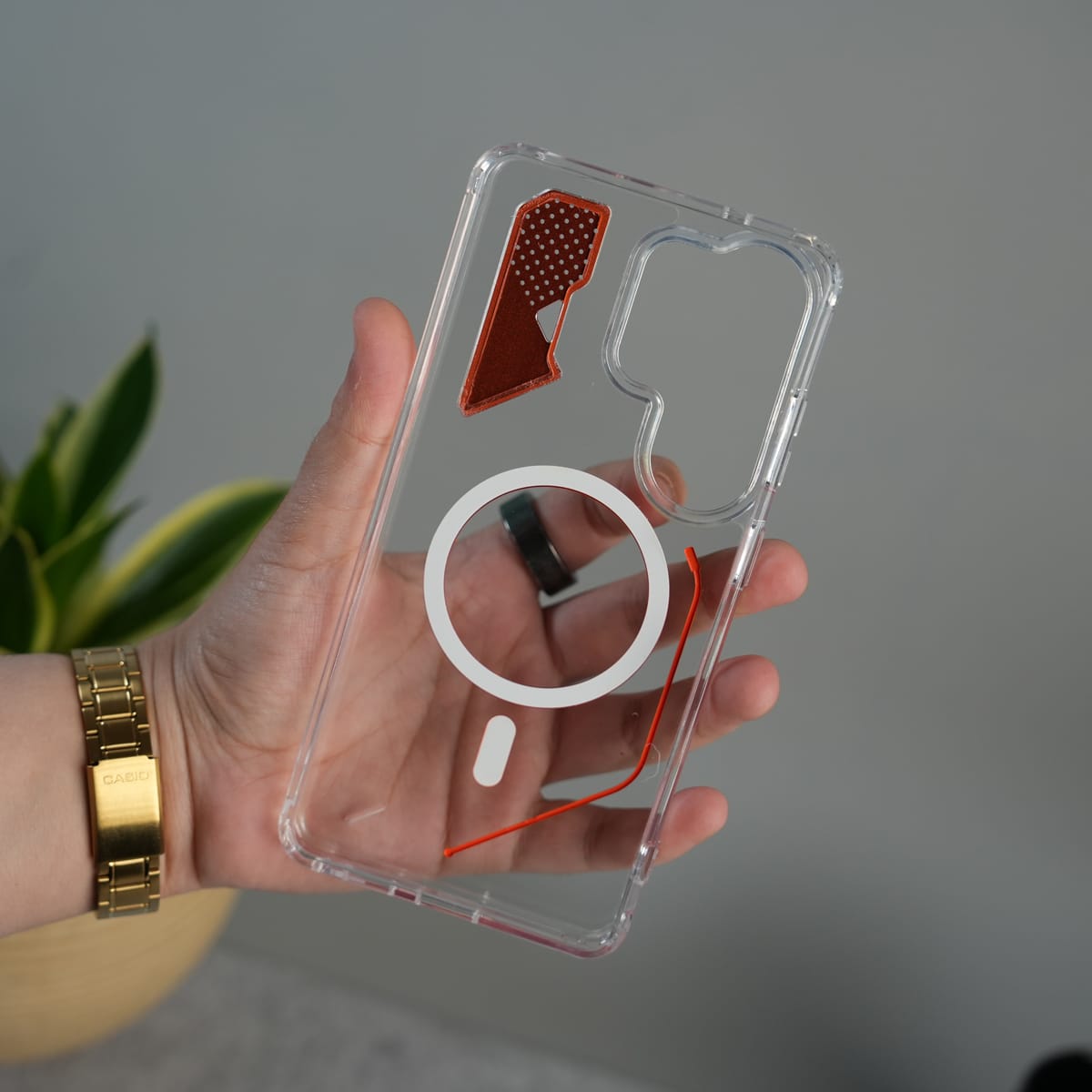 Galaxy S26 Ultra Clear MagSafe Case | Transparent Cover with Metal Grille Design