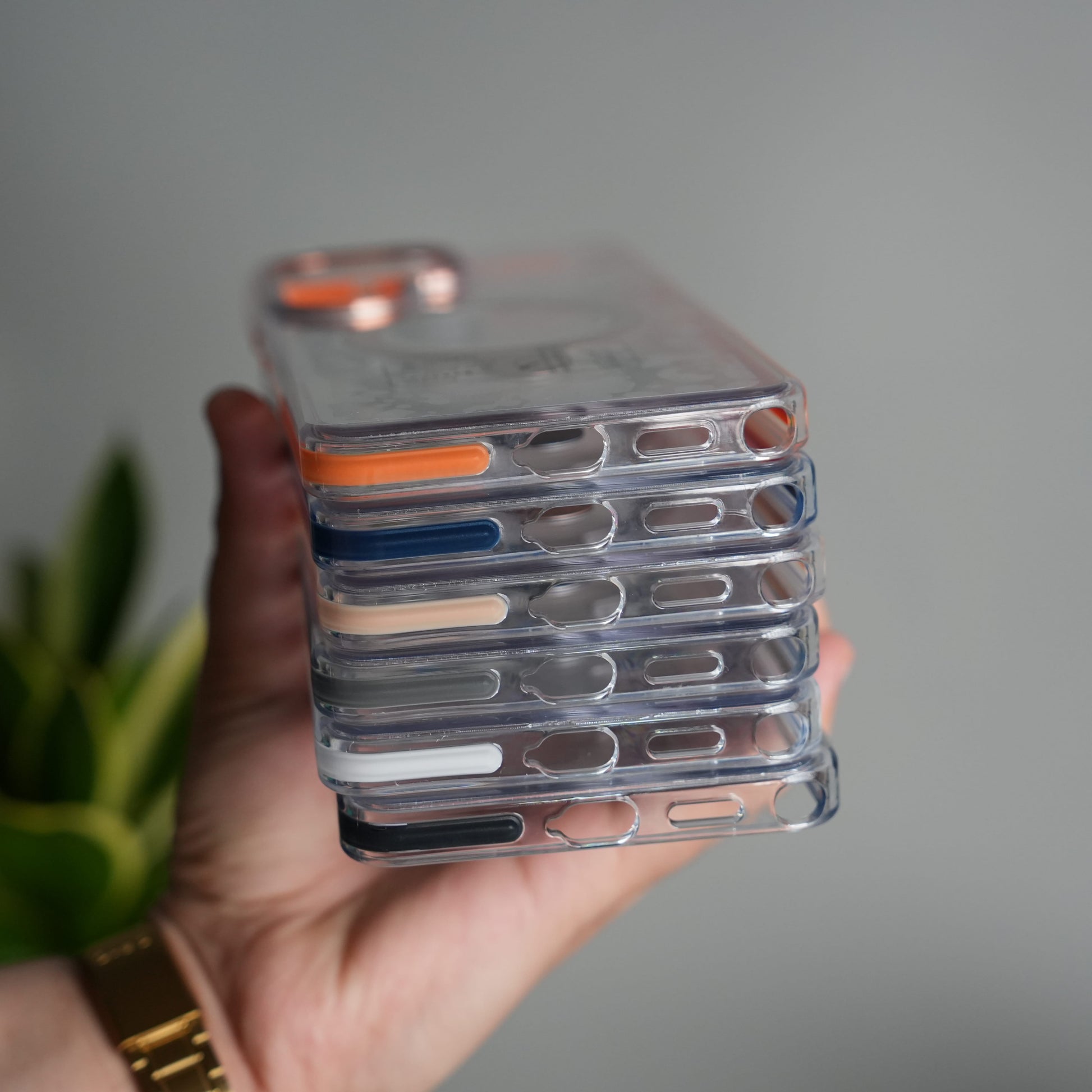 Galaxy S25 Ultra Clear MagSafe Kickstand Case | Transparent Shockproof Slim Cover with Metal Ring Stand