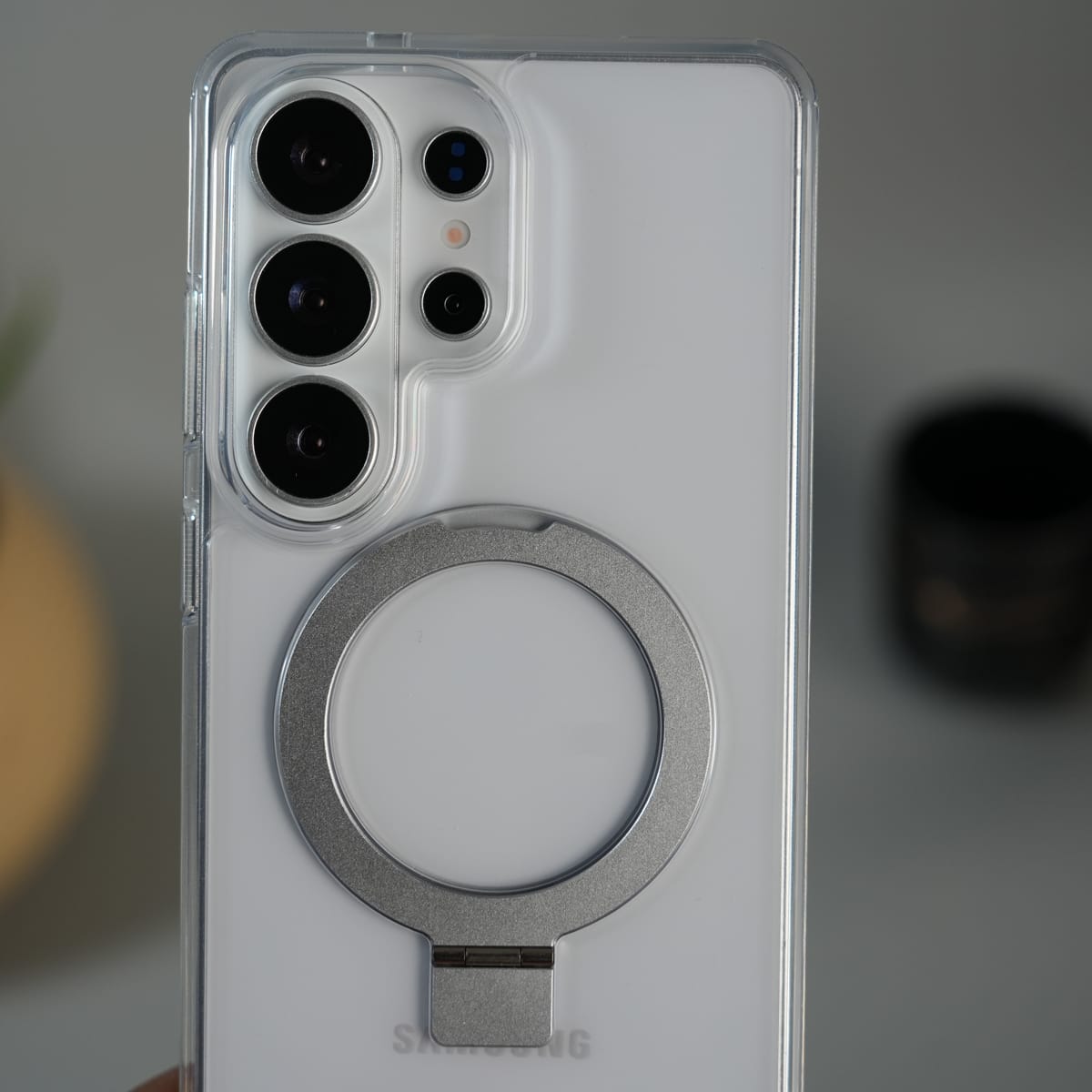 Galaxy S25 Ultra Crystal Clear Kickstand Case | Invisible Power