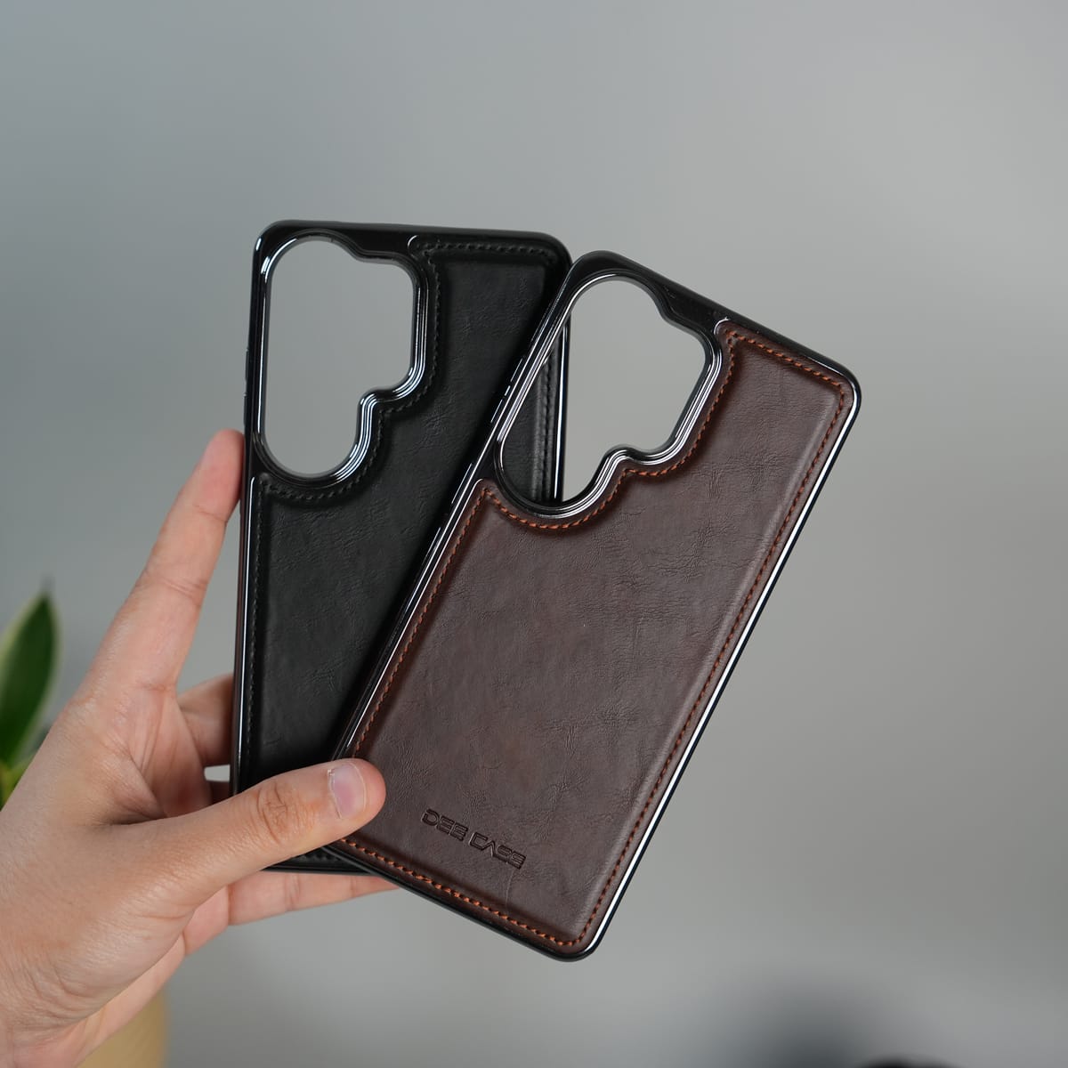 Galaxy S26 Ultra Leather Case | Classic Side Chrome Back Cover
