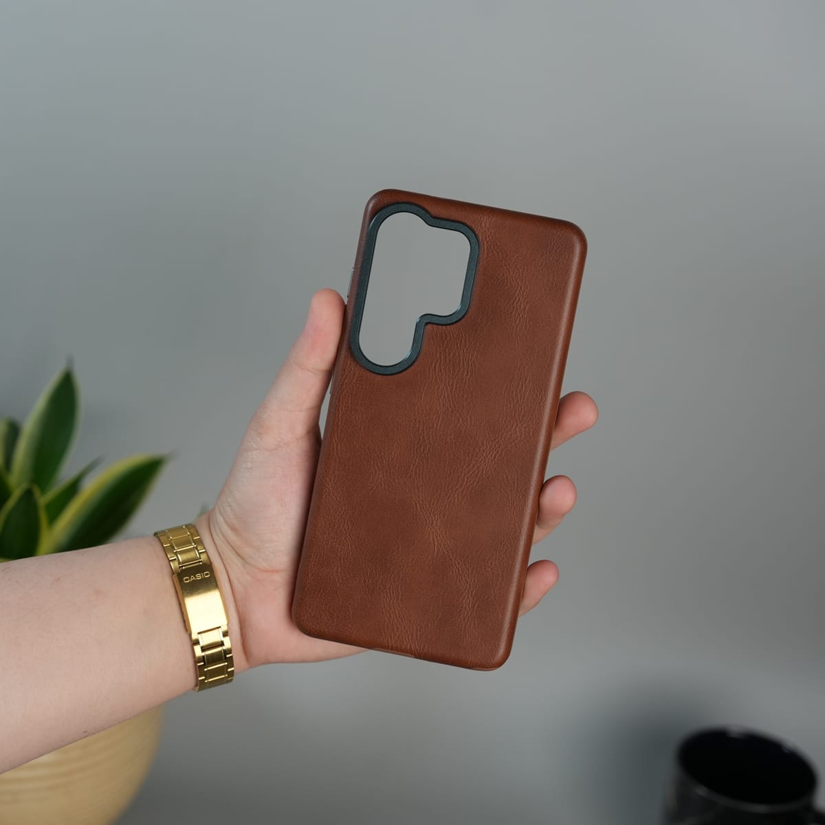 Galaxy S26 Ultra Luxe Leather Finish Case | Premium Soft-Touch Slim MagSafe Cover