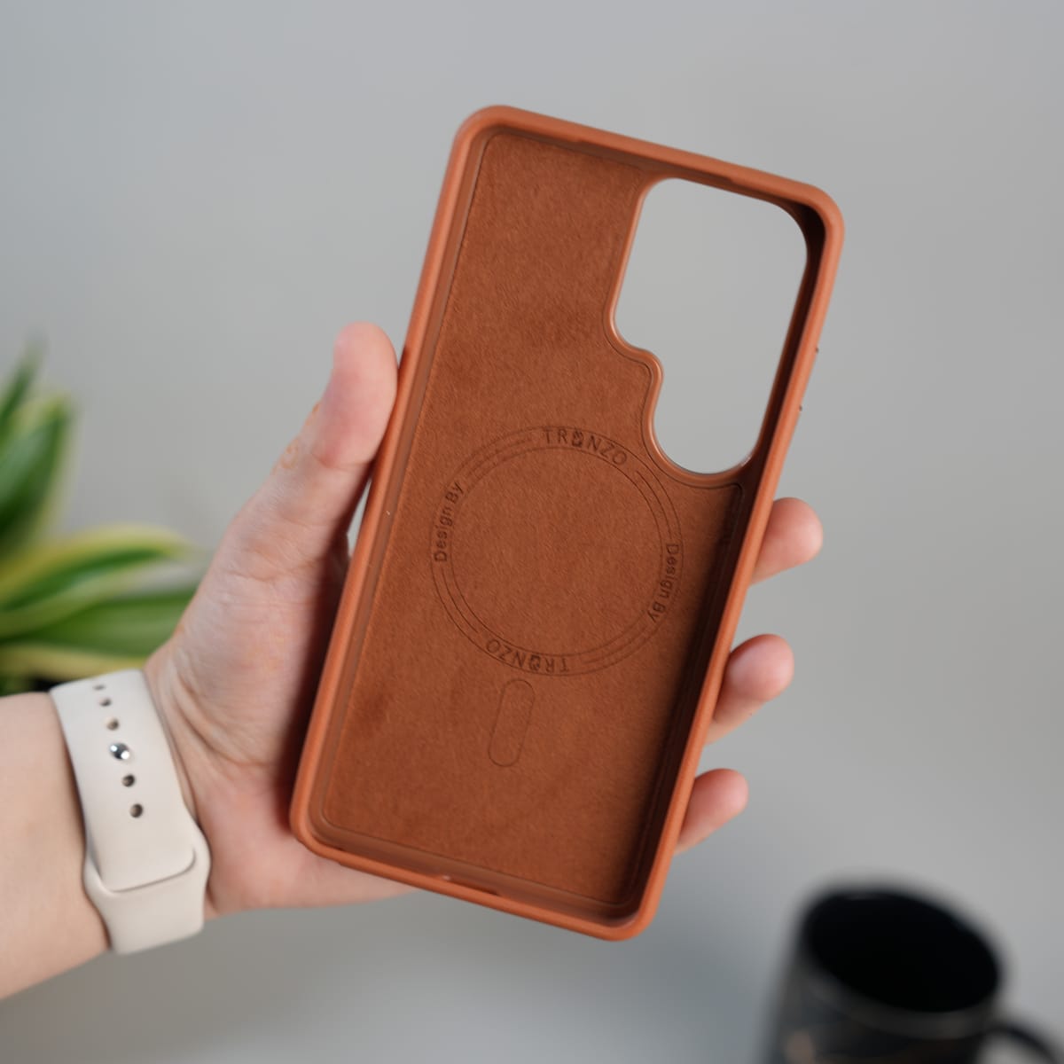 Galaxy S25 Ultra Luxe Skin Leather Finish Case | Premium Soft-Touch Slim MagSafe Cover